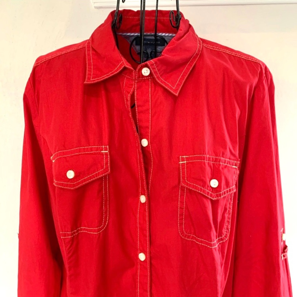 Tommy Hilfiger Long Sleeve Button Down Shirt Sz L
